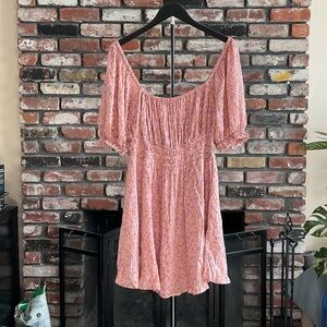 Spell and the Gypsy Rae Mini Dress in dusty pink